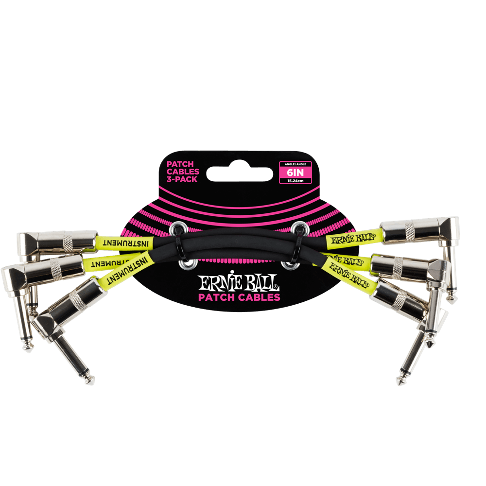 Ernie Ball 6" Angled Patch Cables 3 Pack