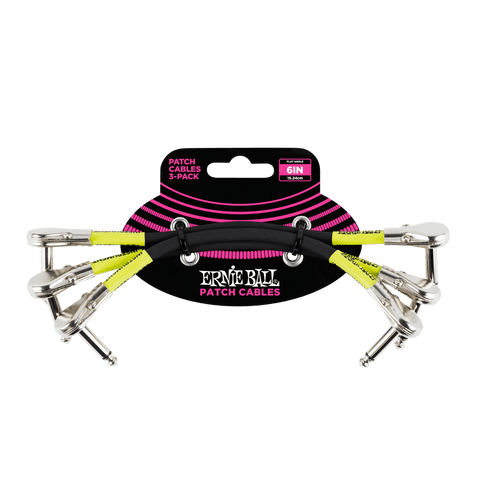 Ernie Ball 6" Flat Angled Patch Cables 3 Pack