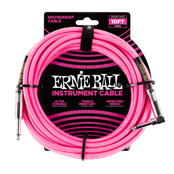 Ernie Ball 10ft Instrument Cable Pink
