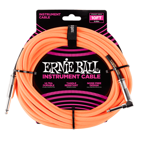 Ernie Ball 10ft Instrument Cable Orange