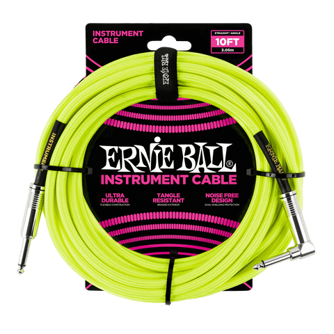 Ernie Ball 10ft Instrument Cable Yellow