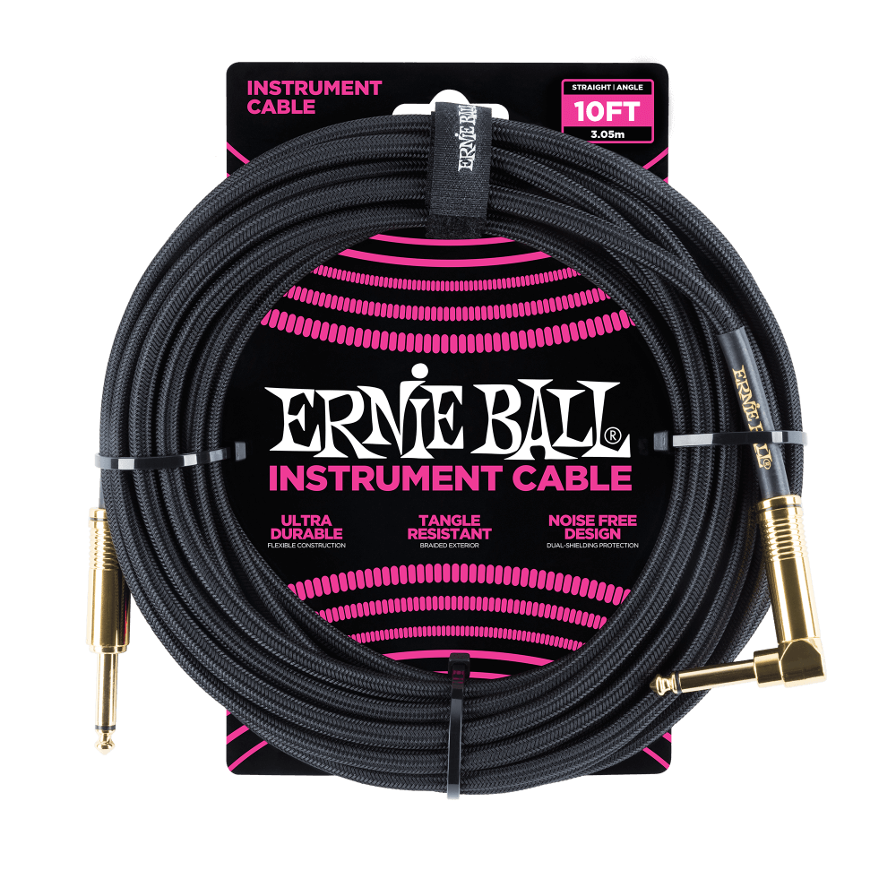Ernie Ball (P06081) 10ft Instrument Cable Black