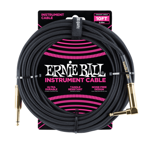 Ernie Ball (P06081) 10ft Instrument Cable Black