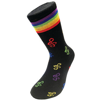 Socks Treble Clefs Multi-coloured