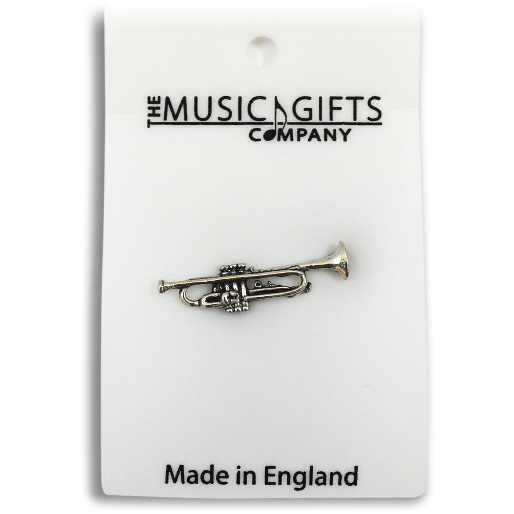 Pewter Trumpet Pin Badge