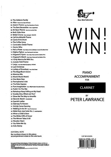 WIN! WIN! for Clarinet Piano Acc