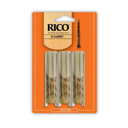 Rico 3 Pack Clarinet Reeds Strength 1.5