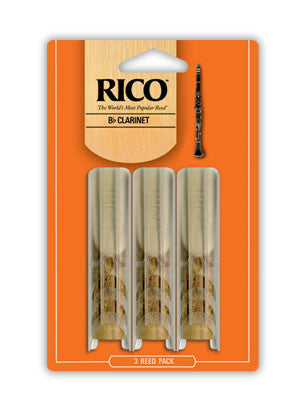 Rico 3 Pack Clarinet Reeds Strength 2.5