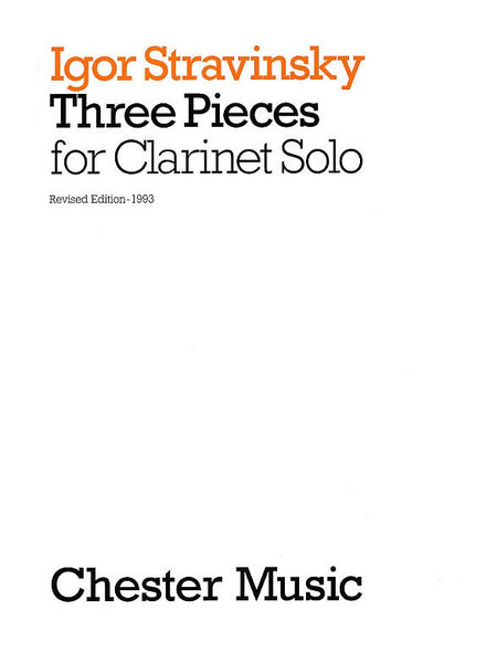 Stravinsky Three Pieces For Clarinet Solo