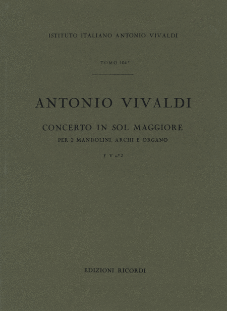 Vivaldi Concerto in G major for 2 mandolins RV532