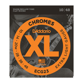 D'addario ECG23 Chromes Flat Wound Extra Light Strings