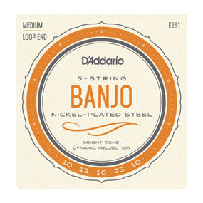 D'Addario J61 Nickle 5 String Banjo Strings
