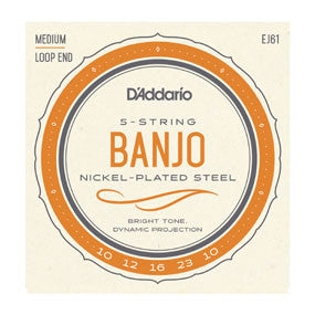 D'Addario J61 Nickle 5 String Banjo Strings