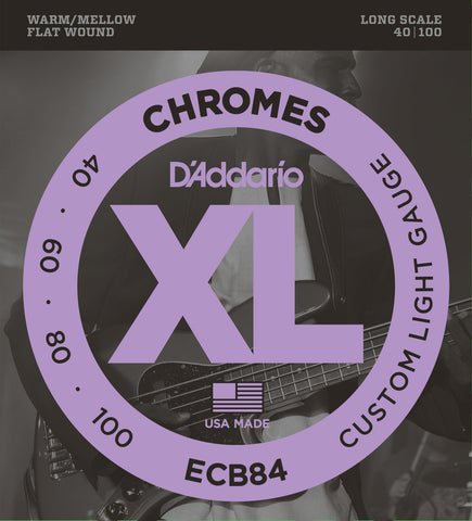D'addario ECB84 Chromes Flat Wound Bass 40/100