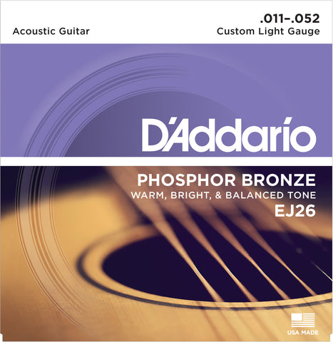 D'addario EJ26 Phosphor Bronze Custom Light