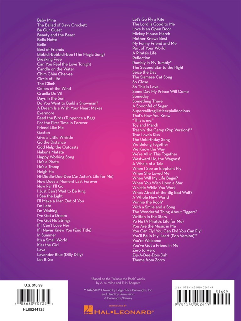 101 Disney Songs Viola