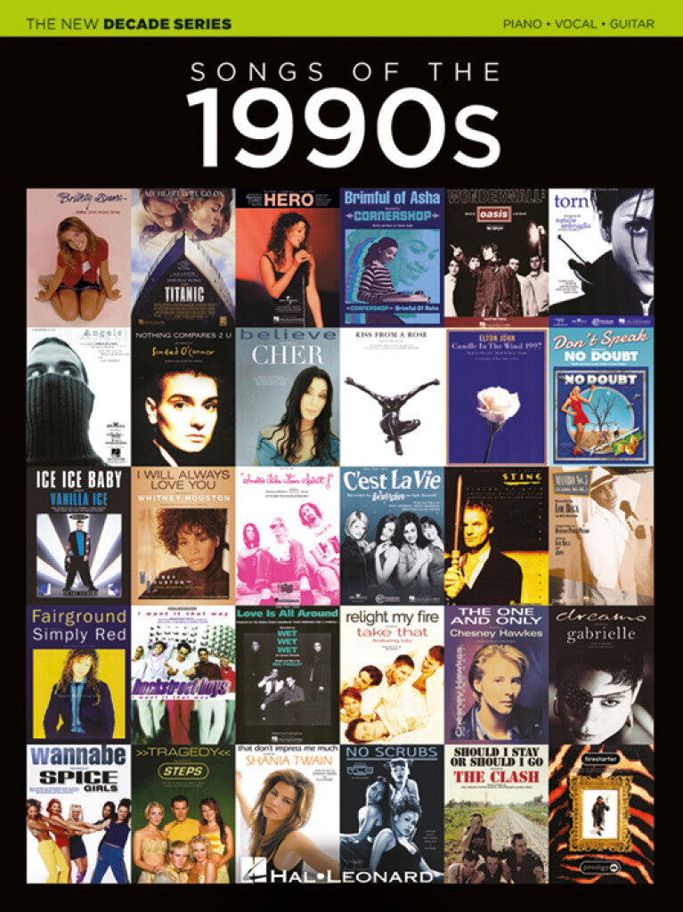 SONGS OF THE 1990S PIANO, VOCAL AND GUITAR