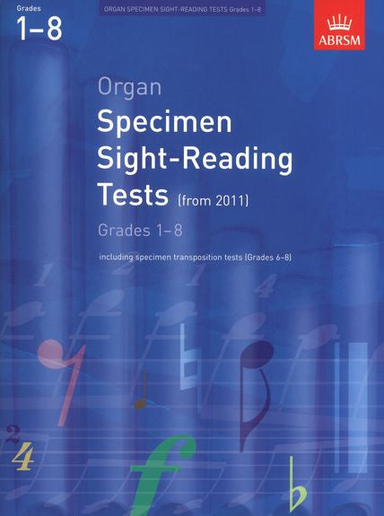 ABRSM Organ Specimen Sight-Reading Tests Grades 1-8