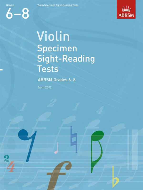 ABRSM Specimen Sight-Reading Tests Violin Grades 6-8 From 2012