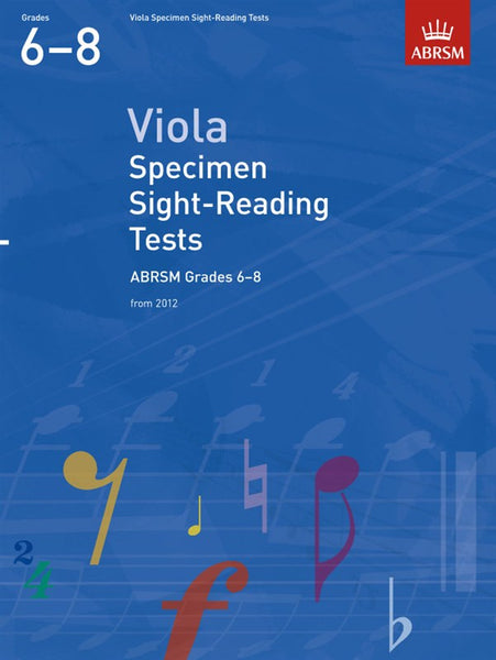 ABRSM Viola Specimen Sight-Reading Tests Grades 6-8 From 2012