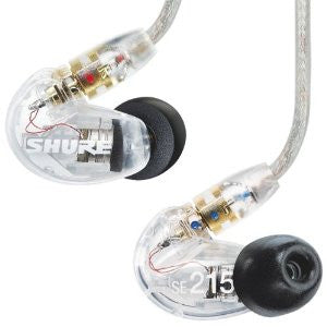 Shure SE215 In-Ear Sound Isolating Earphones - Clear